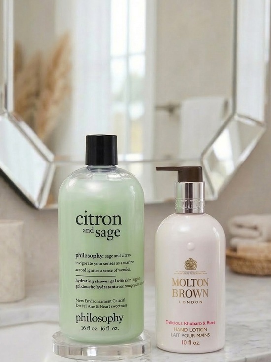 Molton Brown Other - NWT Philosophy Citron & Sage 16oz + Molton Brown Rhubarb Rose 10oz Bundle